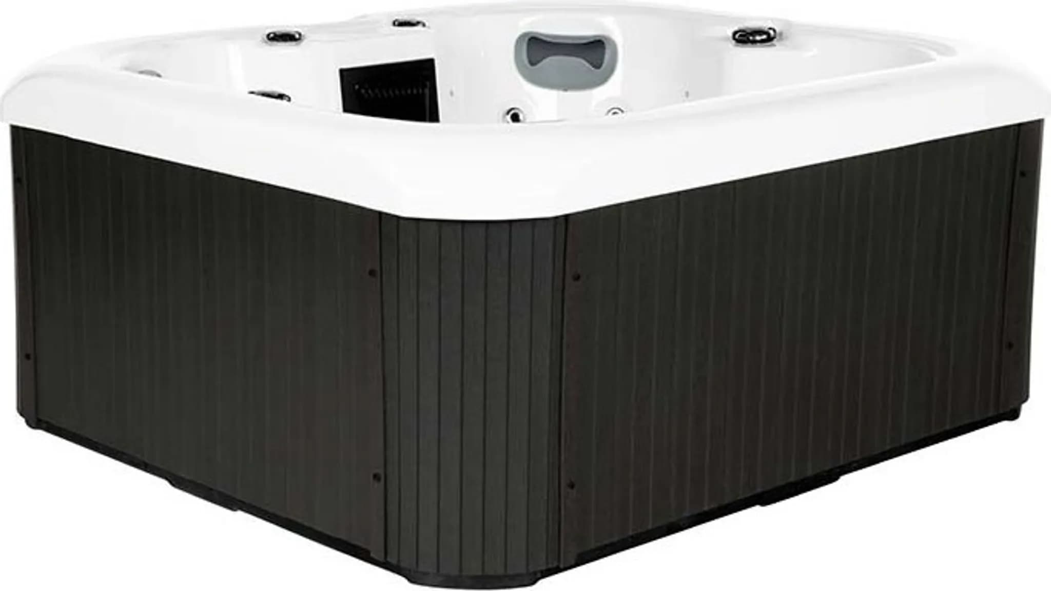 HOME DELUXE - Outdoor Whirlpool - SEA STAR PURE - Maße 180 x 160 x 79 cm - Inkl. Heizung, 19 Massagedüsen und 15 Lichtquellen I Außen Whirlpool Spa fü