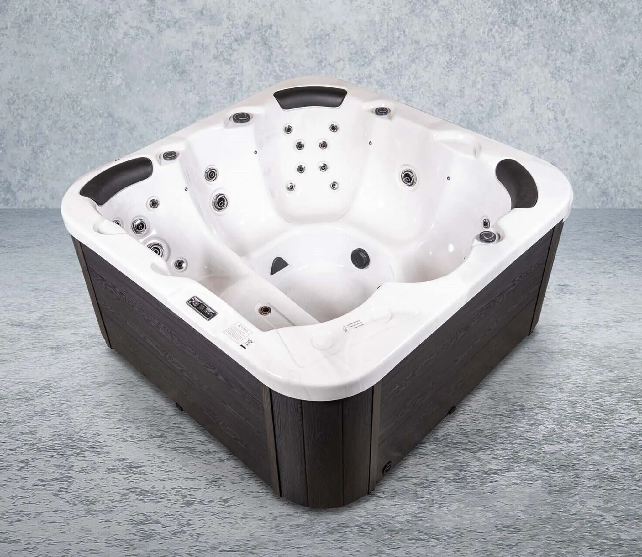 XXL Luxus SPA LED Whirlpool SET 200x200 Outdoor+Indoor Pool+Ozon+Vollausstattung+Thermoabdeckung bis zu 6 Pers. Modell 2025