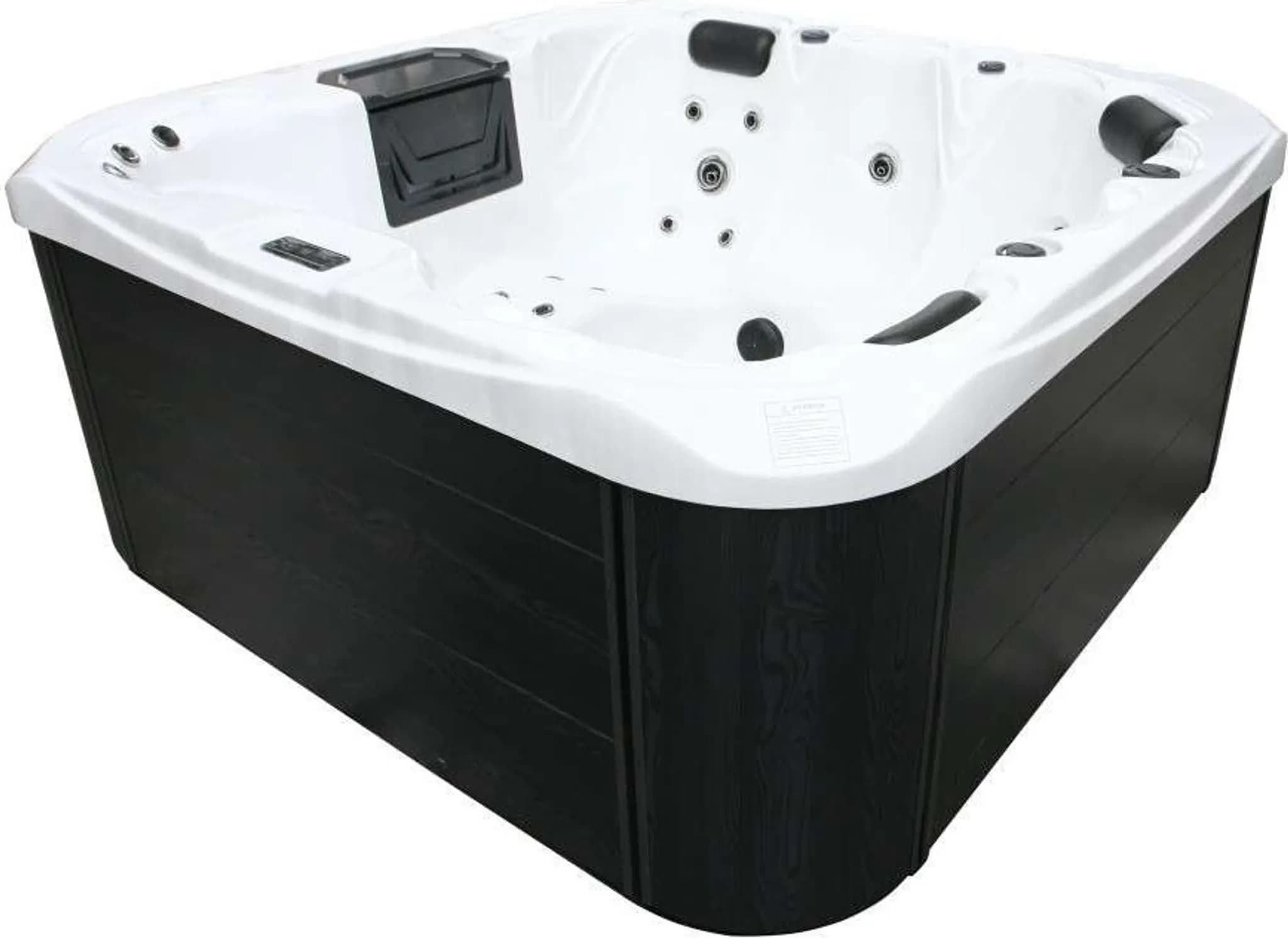 Outdoorwhirlpool TAHITI Sterling Silver inkl. Abdeckung und Stiege - 200 x 200 x 88cm