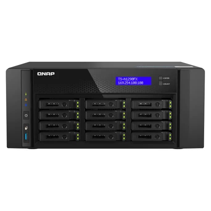 QNAP TS-h1290FX-7232P-128G NAS System 12-Bay NVMe SSD NAS