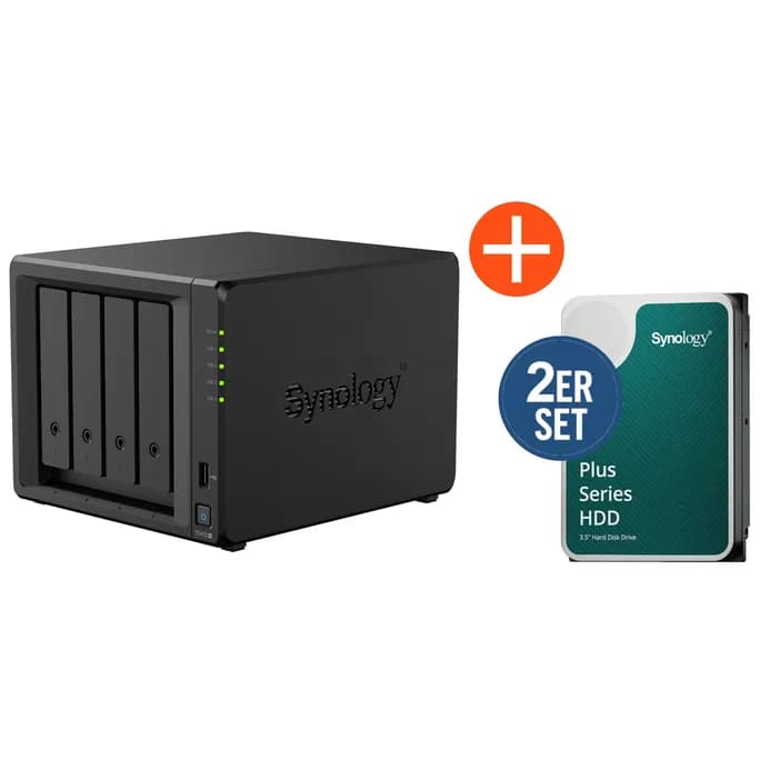 Synology DS425+ NAS System 4-Bay 12 TB inkl. 2x 6 TB Synology HDD HAT3300-6T