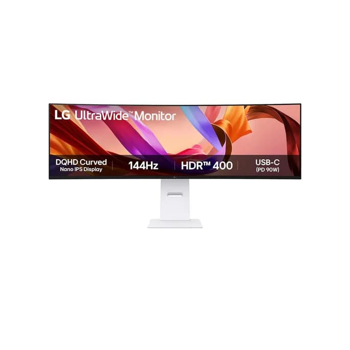 LG UltraWide 49U950A-W 49 Zoll DQHD Curved Nano IPS LED 32:9 144 Hz Office Monitor