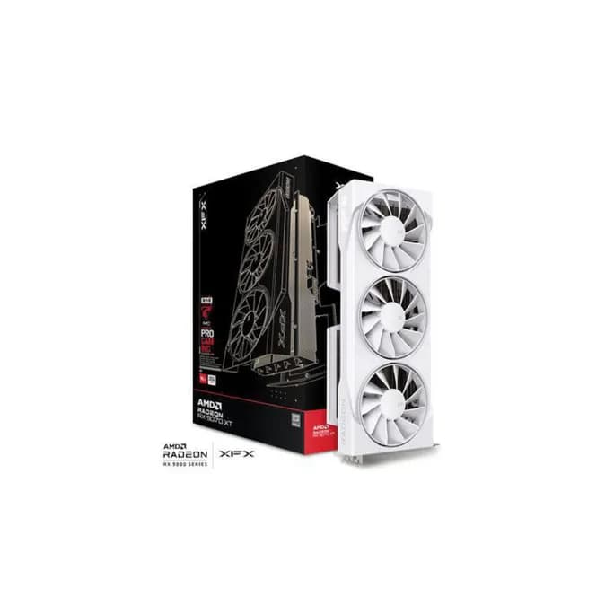 XFX Swift Radeon RX 9070 XT OC White Triple Fan Gaming Edition Grafikkarte 16GB GDDR6 DP/HDMI