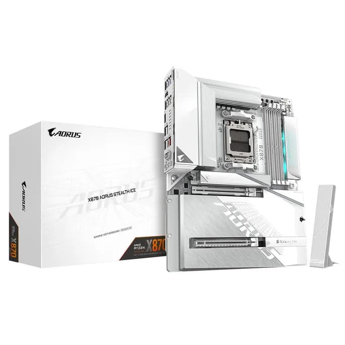 GIGABYTE X870 AORUS STEALTH ICE ATX Mainboard Sockel AM5 HDMI/USB4