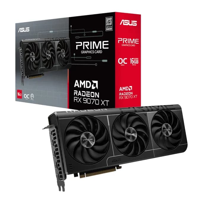 ASUS PRIME Radeon RX 9070 XT OC Edition PRIME-RX9070XT-O16G 16GB DDR6 Grafikkarte, HDMI/DP