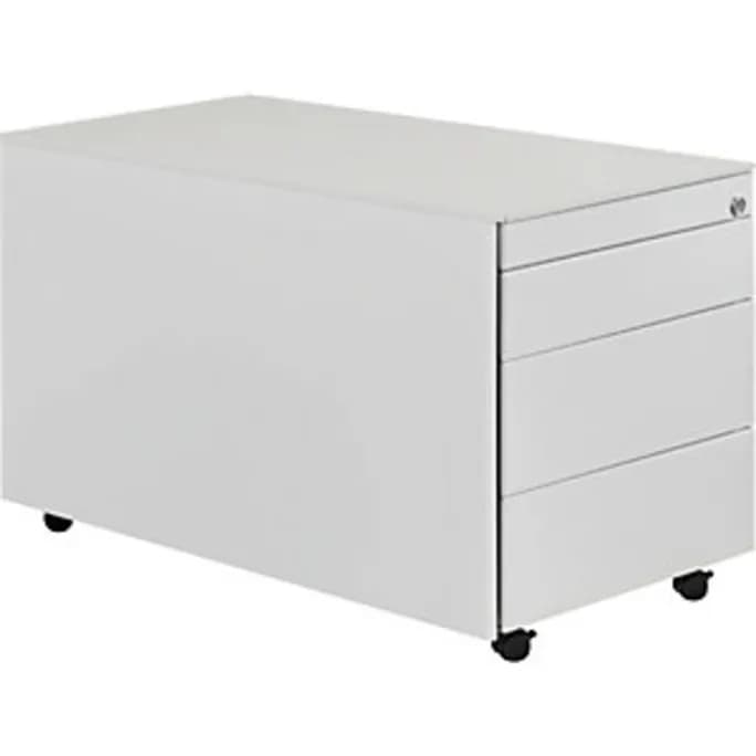 Schüberollcontainer, 520x800mm, Stahlpl., 3 Schübe, lichtgrau