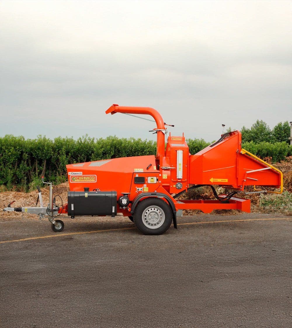 Biotrituradora profesional Diésel Caravaggi CIPPO 25T — 75HP Ø250 mm