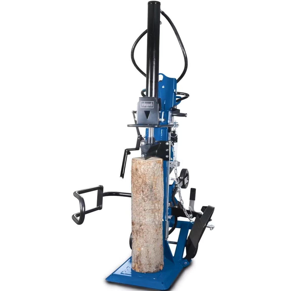 Holzspalter stehend HL3000GM Scheppach - 400V | 5500W | 30 Tonnen | Motor & Gelenkwelle | 110cm Spaltgutlänge | 40cm Spaltdurchmesser | mit Stammheber