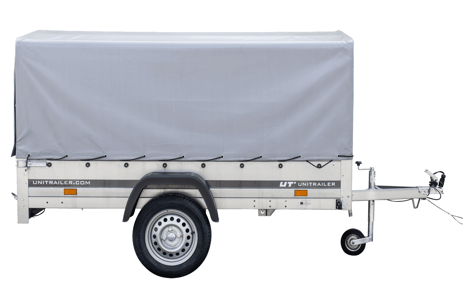 Remorque routière avec bâche haute, arceau et roue jockey 230×125 Garden Trailer 230 KIPP