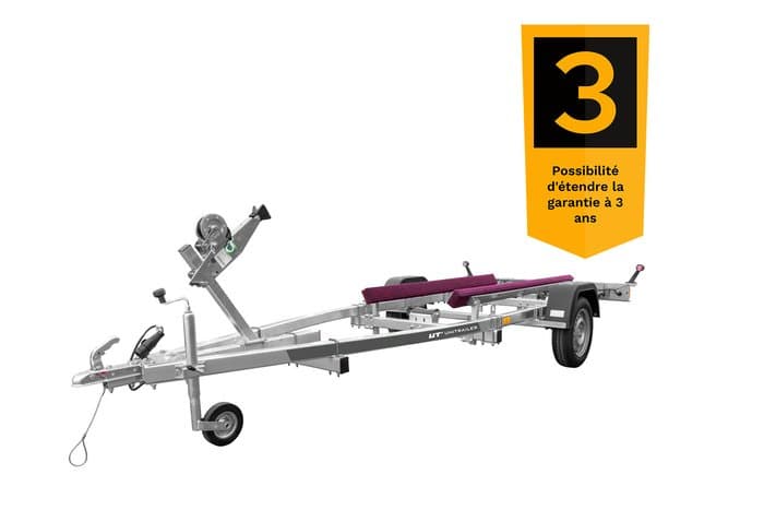 Remorque porte bateau UNITRAILER JET ALU PTAC 750 kg