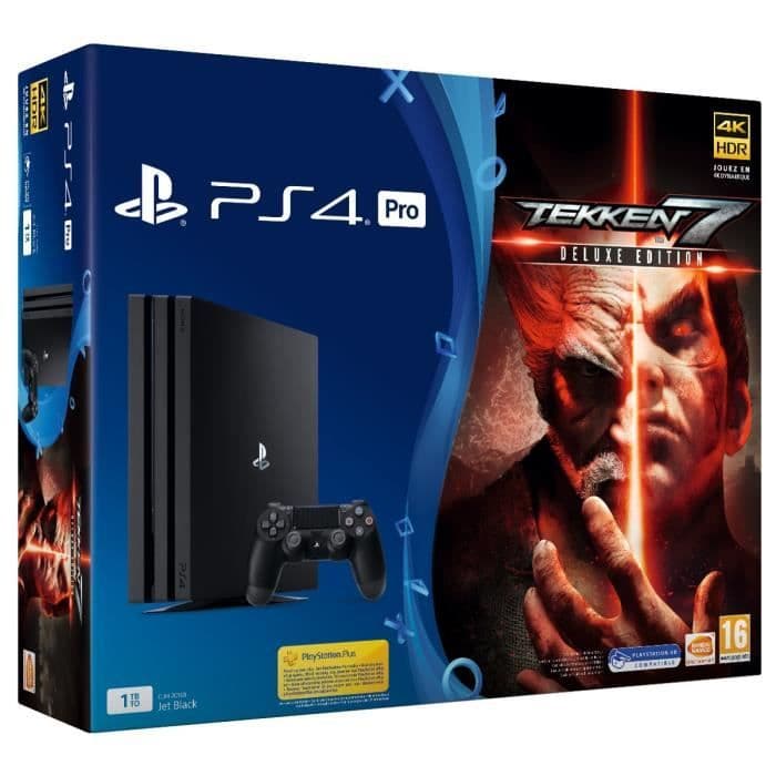 Console PS4 Pro 1To Noire/Jet Black + Tekken 7 Deluxe Edition - PlayStation Officiel