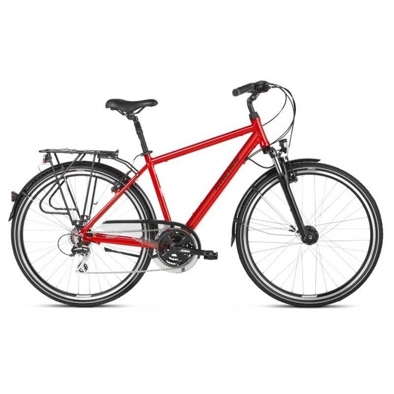 Vélo urbain rouge KROSS TRANS 3.0 - XL