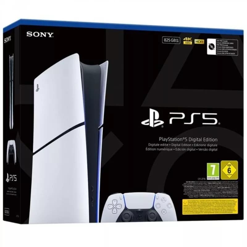 Consola Sony Playstation 5 – PS5 Slim Digital 825GB/ Incluye Mando Dual Sense/ Chassis E