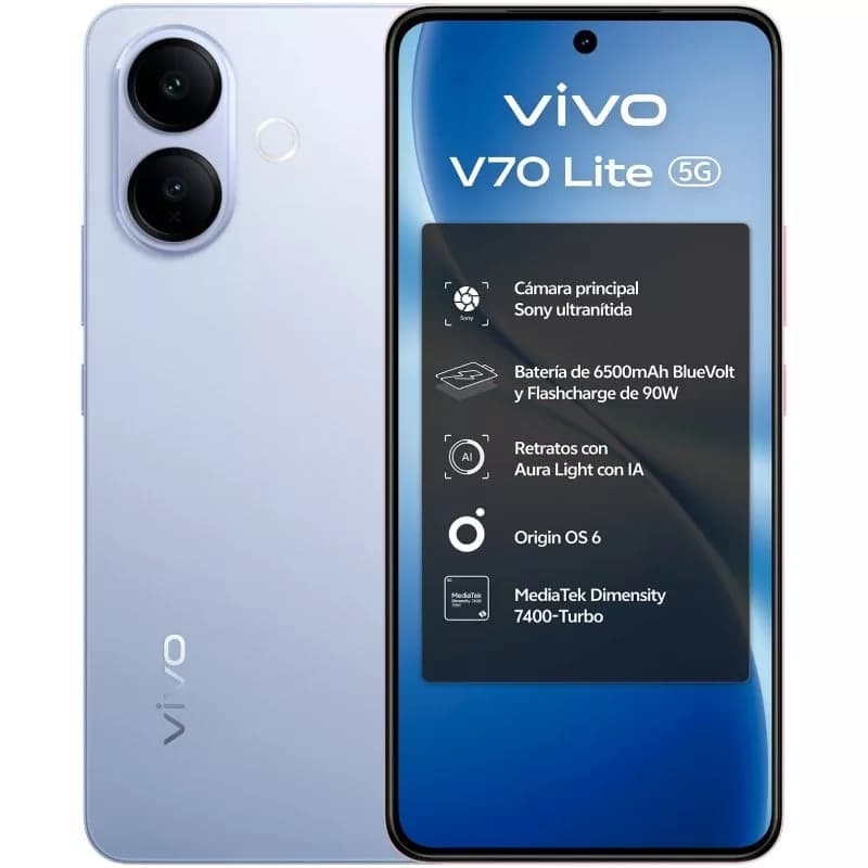 Smartphone Vivo V70 Lite 6GB/ 256GB/ 6.77’/ 5G/ Azul