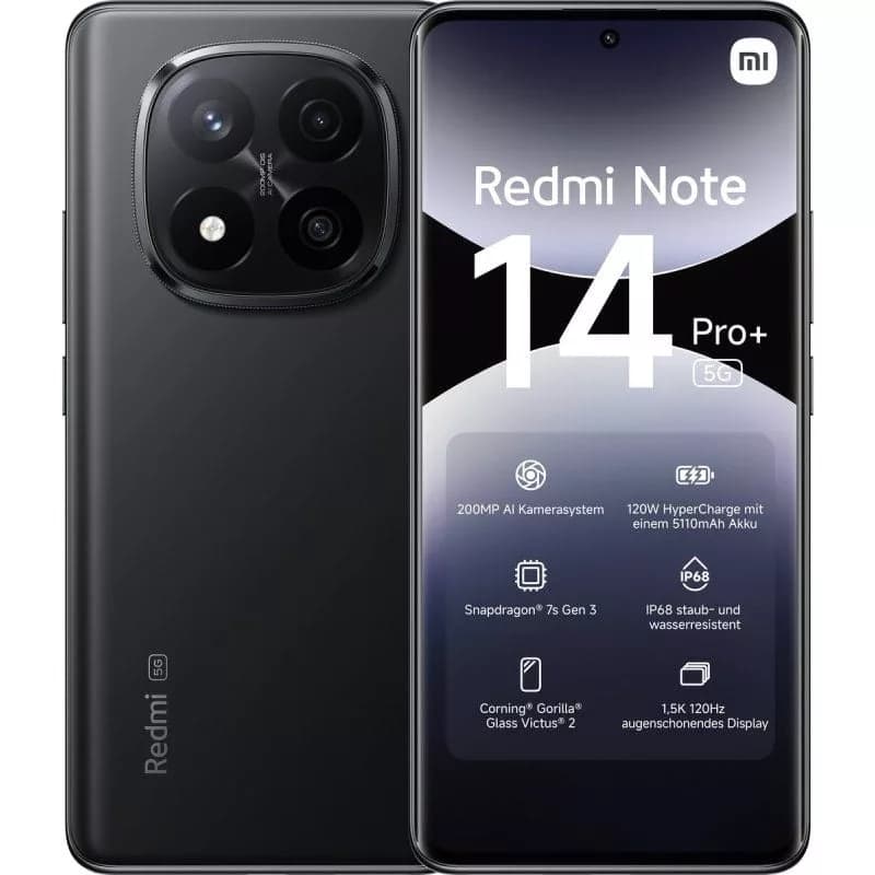 Smartphone Xiaomi Redmi Note 14 Pro+ 8GB/ 256GB/ 6.67’/ 5G/ Negro