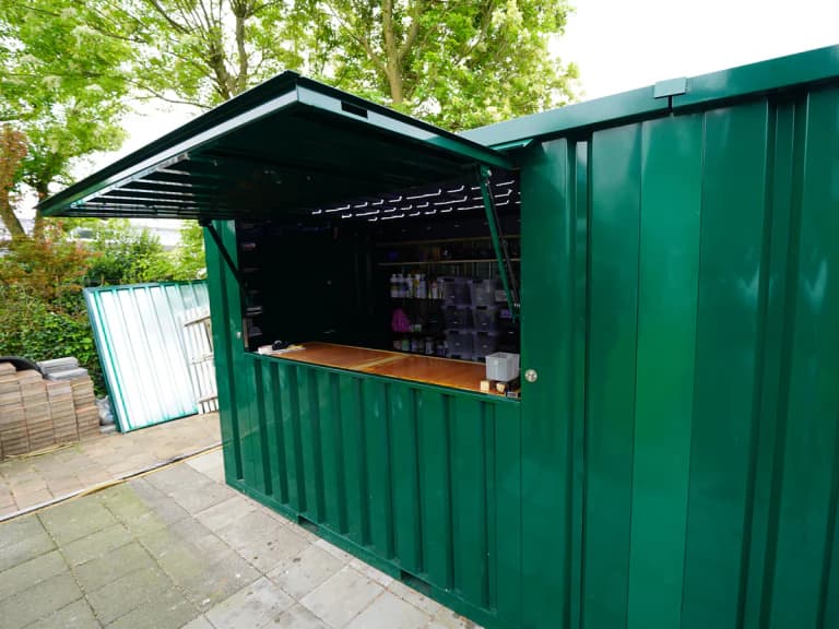 Container bar pliable 3 x 2 METER XL vert RAL 6005