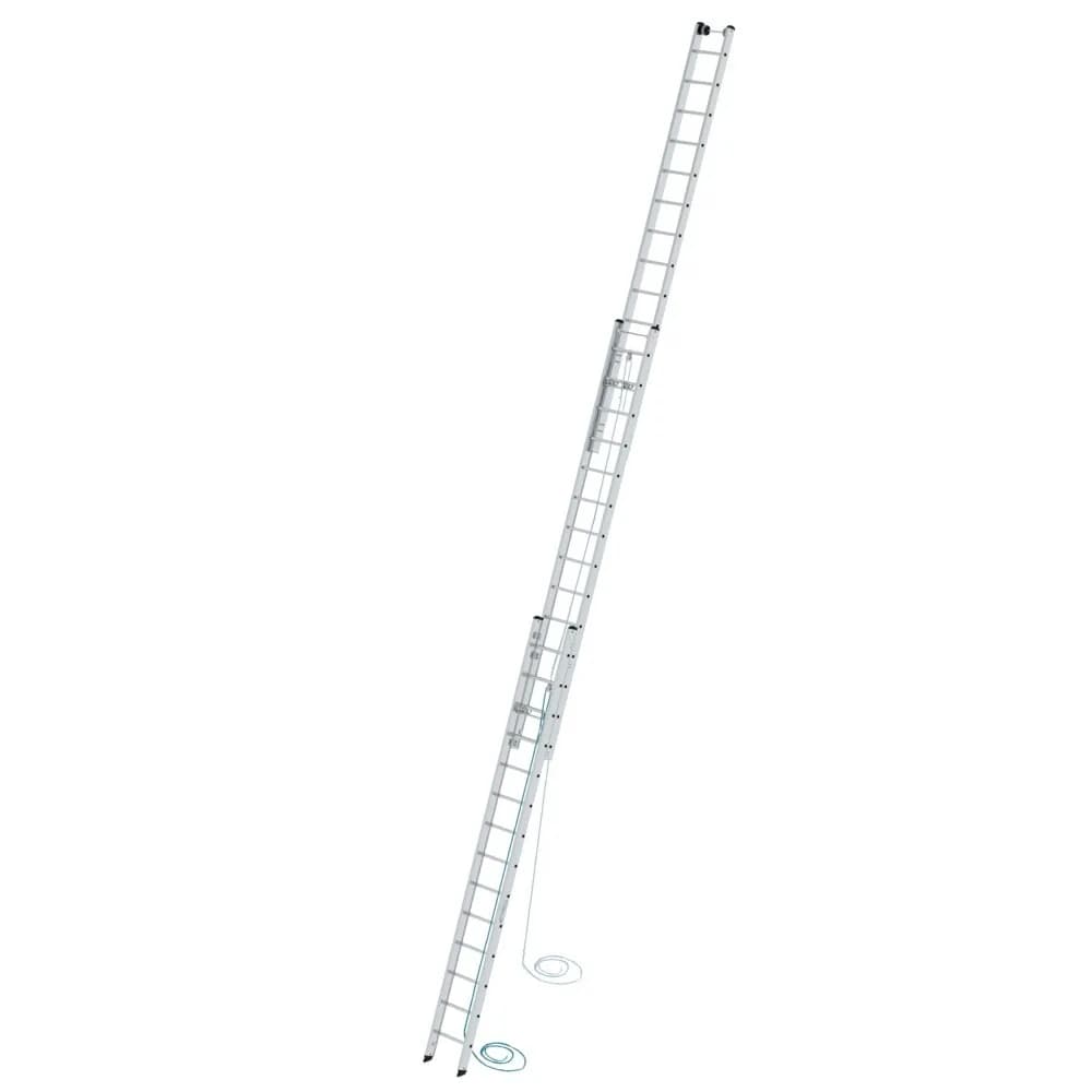 MUNK - Sprossen-Seilzugleiter 3-teilig ohne Traverse 3x16 Sprossen