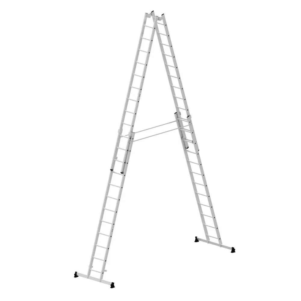 MUNK - Sprossen-Stehleiter 4-teilig mit nivello®-Traverse 4x12 Sprossen
