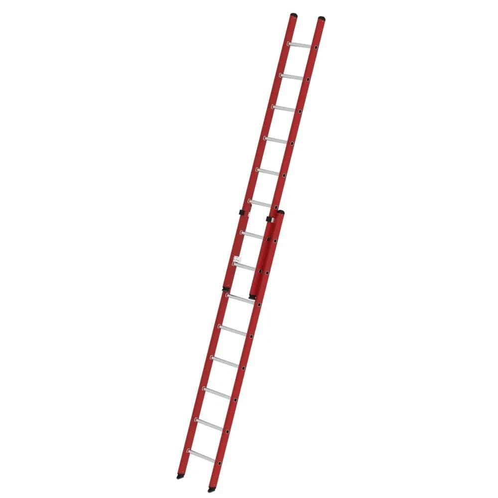 MUNK - Sprossen-Schiebeleiter 2-teilig GFK/Alu ohne Traverse 2x8 Sprossen