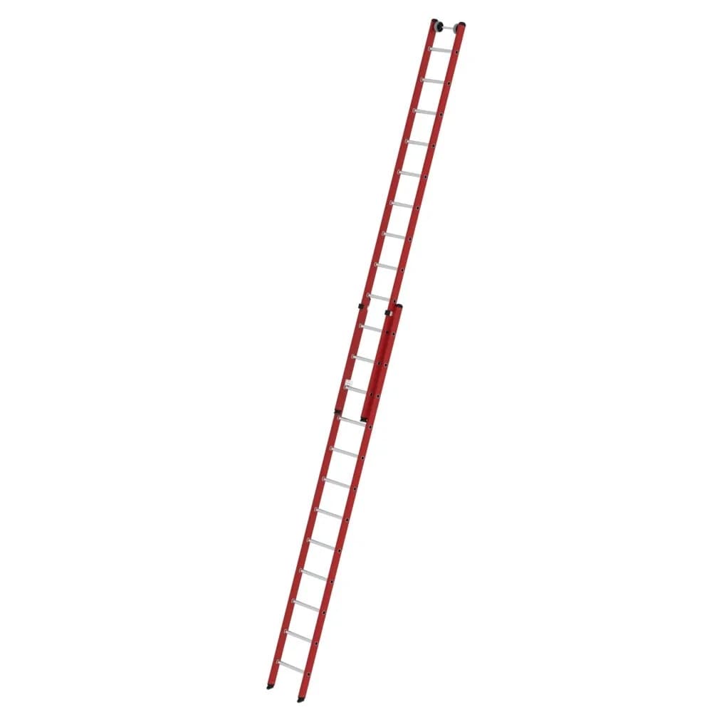 MUNK - Sprossen-Schiebeleiter 2-teilig GFK/Alu ohne Traverse 2x12 Sprossen