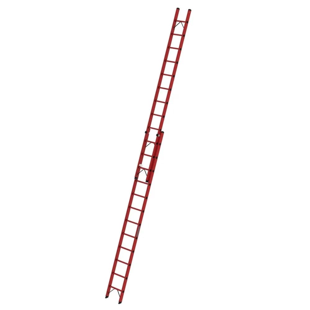 MUNK - Sprossen-Schiebeleiter GFK 2-teilig ohne Traverse 2x12 Sprossen