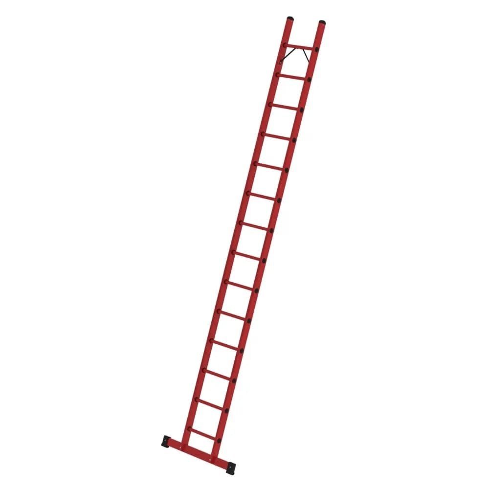 MUNK - Sprossen-Anlegeleiter GFK mit Traverse 14 Sprossen