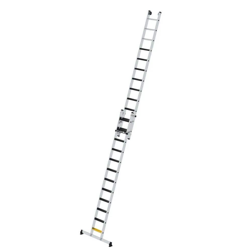MUNK - Stufen-Seilzugleiter 2-teilig mit nivello Traverse und clip-step R13 2x12 Stufen