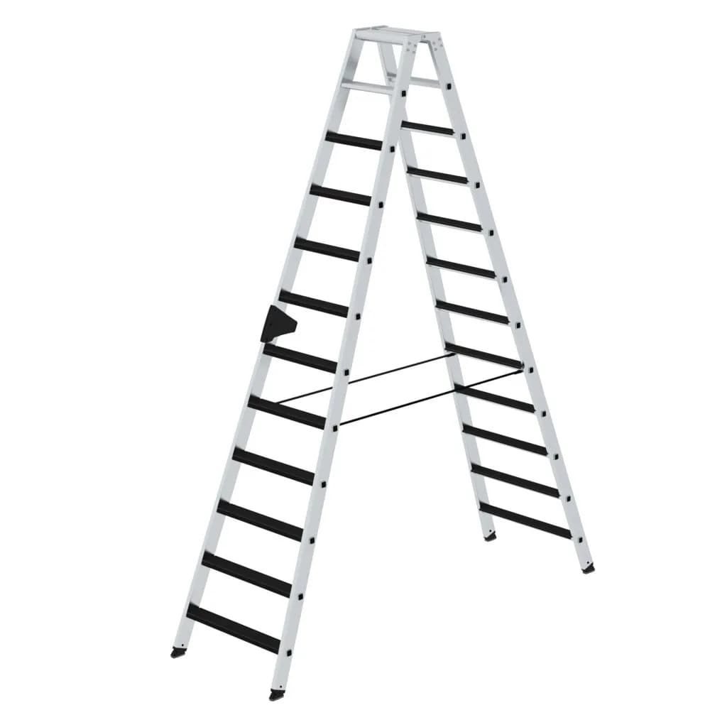 MUNK - Stufen-Stehleiter beidseitig begehbar mit clip-step 2x12 Stufen