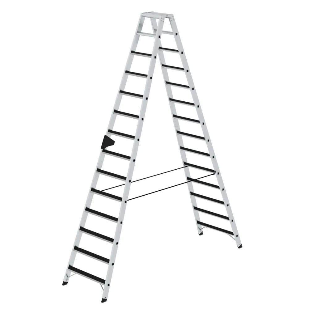 MUNK - Stufen-Stehleiter beidseitig begehbar mit clip-step 2x14 Stufen