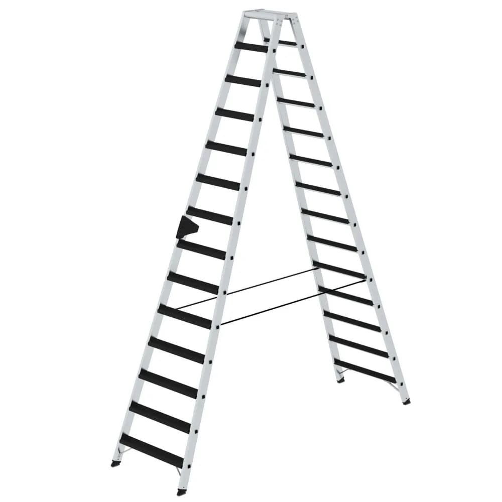 MUNK - Stufen-Stehleiter beidseitig begehbar mit clip-step relax 2x14 Stufen