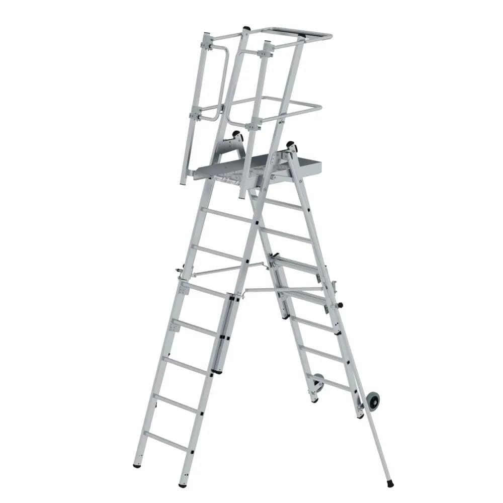 MUNK - Plattformleiter FlexxStep 5 Sprossen mit Teleskopaufsatz 3 Sprossen