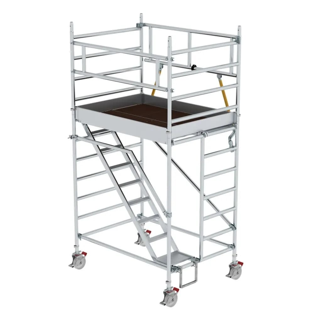 MUNK - Rollgerüst SG 1,35 x 1,80 m mit Schrägaufstiegen Plattformhöhe 2,51 m