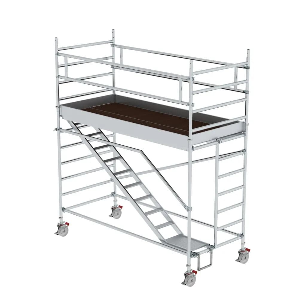 MUNK - Rollgerüst 1,35 x 3,0 m mit Schrägaufstiegen Plattformhöhe 2,51 m