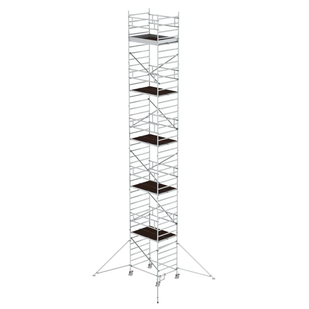 MUNK - Rollgerüst 1,35 x 1,80 m mit Ausleger & Doppel-Plattform Plattformhöhe 11,47 m