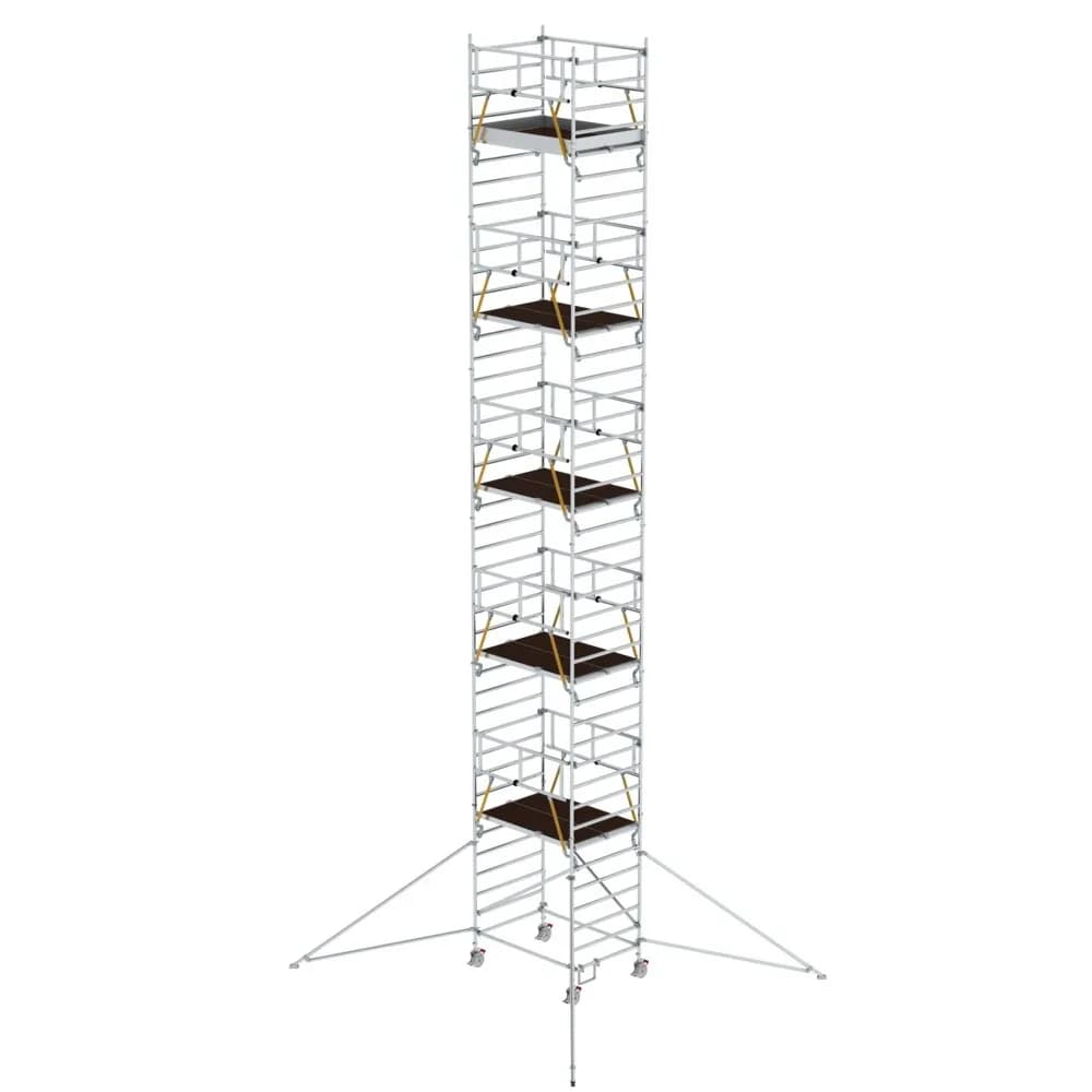 MUNK - Rollgerüst SG 1,35 x 1,80 m mit Ausleger & Doppel-Plattform Plattformhöhe 11,47