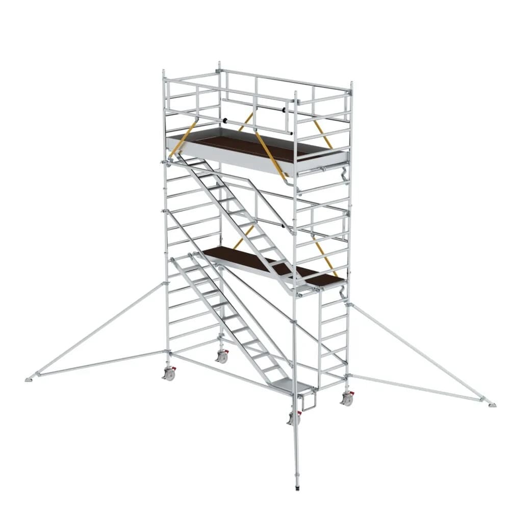 MUNK - Rollgerüst SG 1,35 x 3,0 m mit Schrägaufstiegen & Ausleger Plattformhöhe 4,47 m