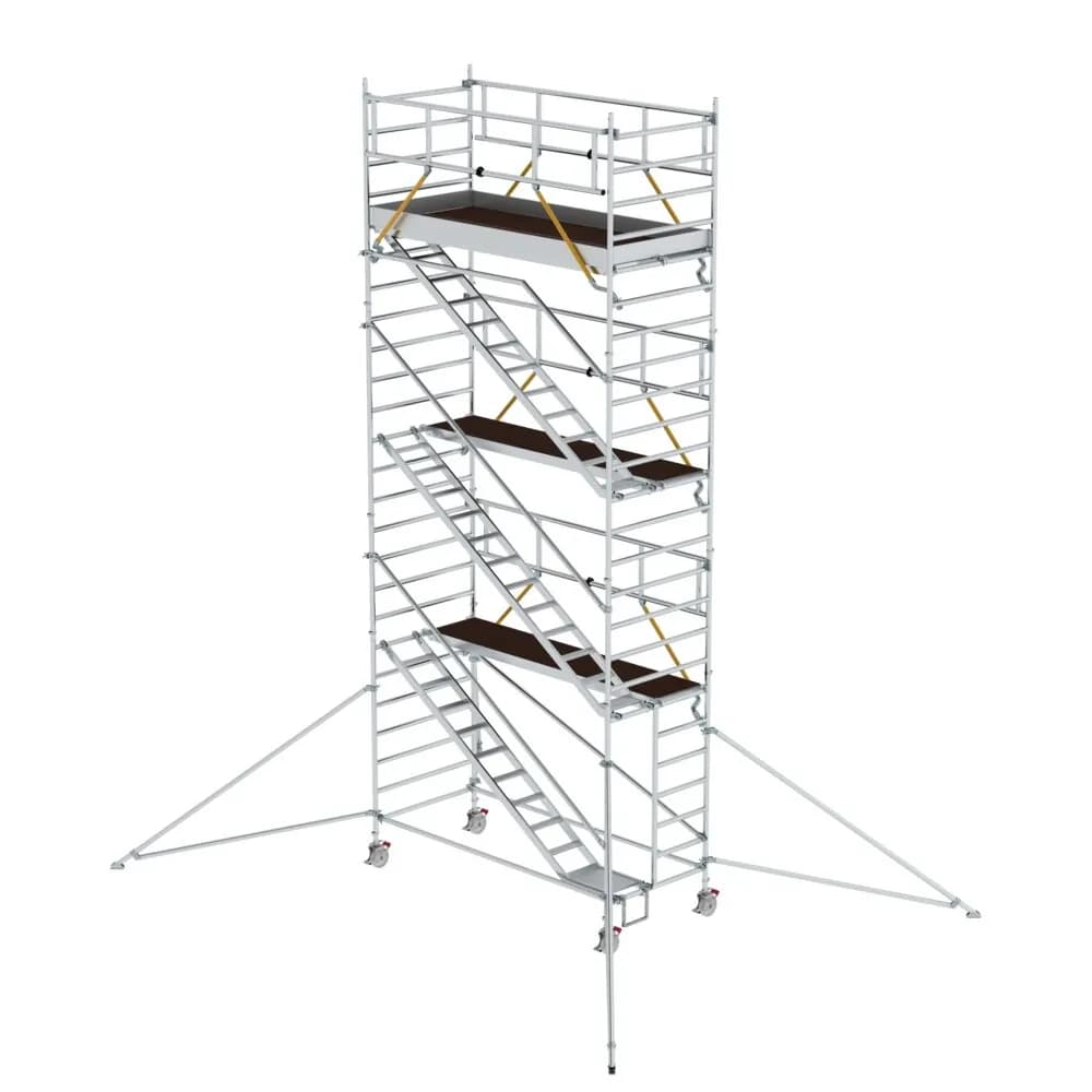 MUNK - Rollgerüst SG 1,35 x 3,0 m mit Schrägaufstiegen & Ausleger Plattformhöhe 6,43 m