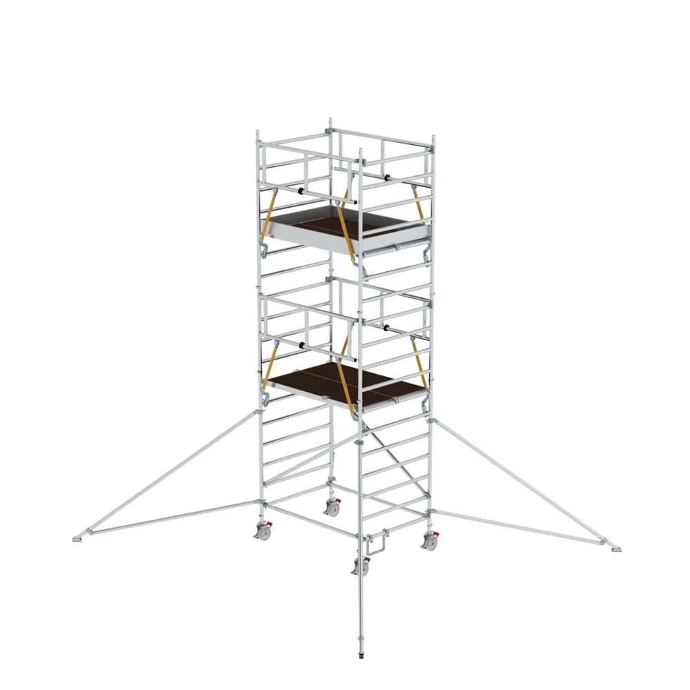 MUNK - Rollgerüst SG 1,35 x 1,80 m mit Ausleger & Doppel-Plattform Plattformhöhe 4,47 m