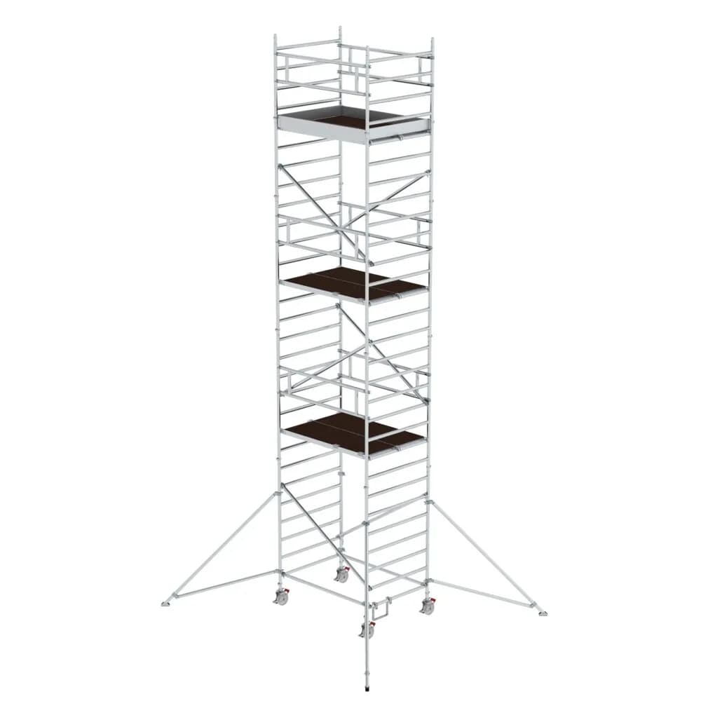MUNK - Rollgerüst 1,35 x 1,80 m mit Ausleger & Doppel-Plattform Plattformhöhe 7,55 m