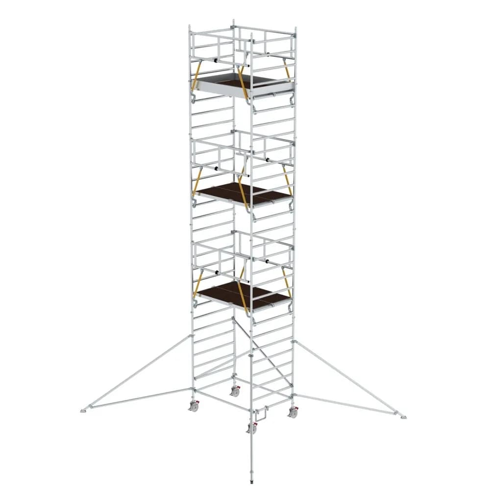 MUNK - Rollgerüst SG 1,35 x 1,80 m mit Ausleger & Doppel-Plattform Plattformhöhe 7,55 m