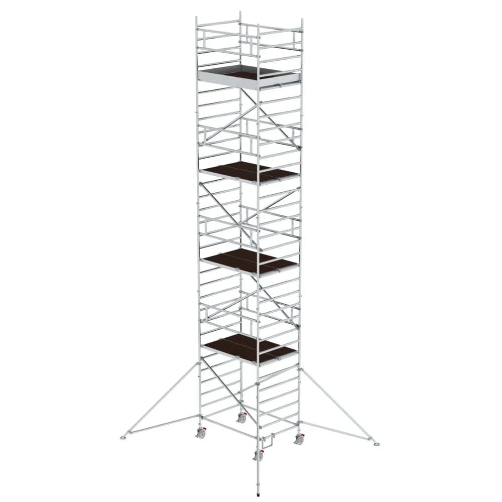 MUNK - Rollgerüst 1,35 x 1,80 m mit Ausleger & Doppel-Plattform Plattformhöhe 8,39 m
