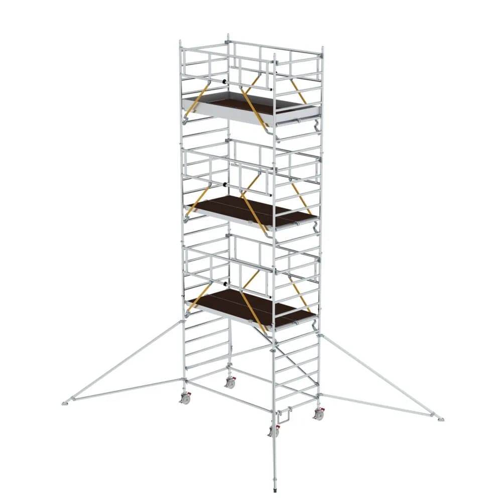 MUNK - Rollgerüst SG 1,35 x 2,45 m mit Ausleger & Doppel-Plattform Plattformhöhe 6,43 m