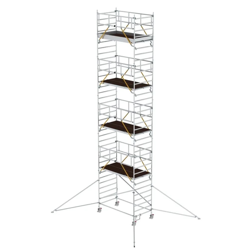 MUNK - Rollgerüst SG 1,35 x 2,45 m mit Ausleger & Doppel-Plattform Plattformhöhe 9,51 m