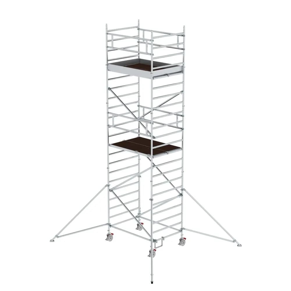MUNK - Rollgerüst 1,35 x 3,0 m mit Ausleger & Doppel-Plattform Plattformhöhe 4,47 m