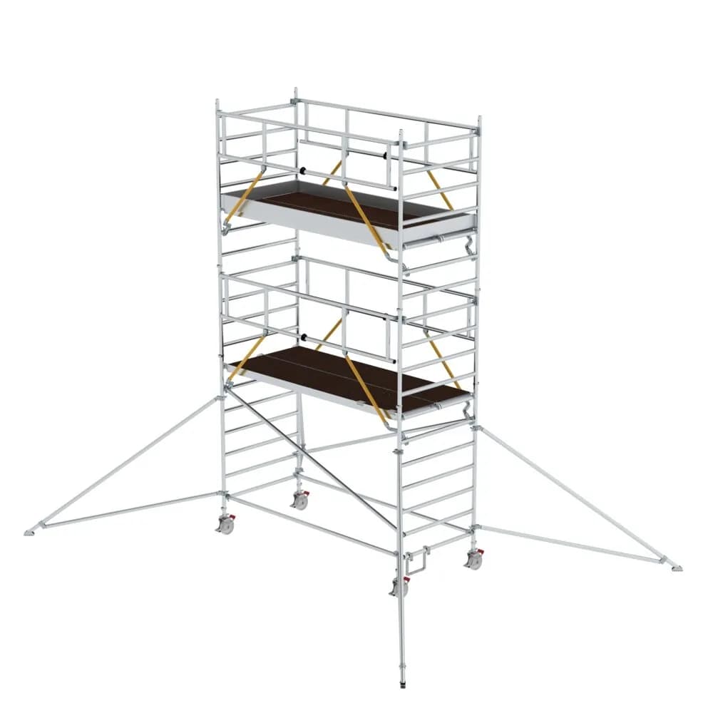MUNK - Rollgerüst SG 1,35 x 3,0 m mit Ausleger & Doppel-Plattform Plattformhöhe 4,47 m