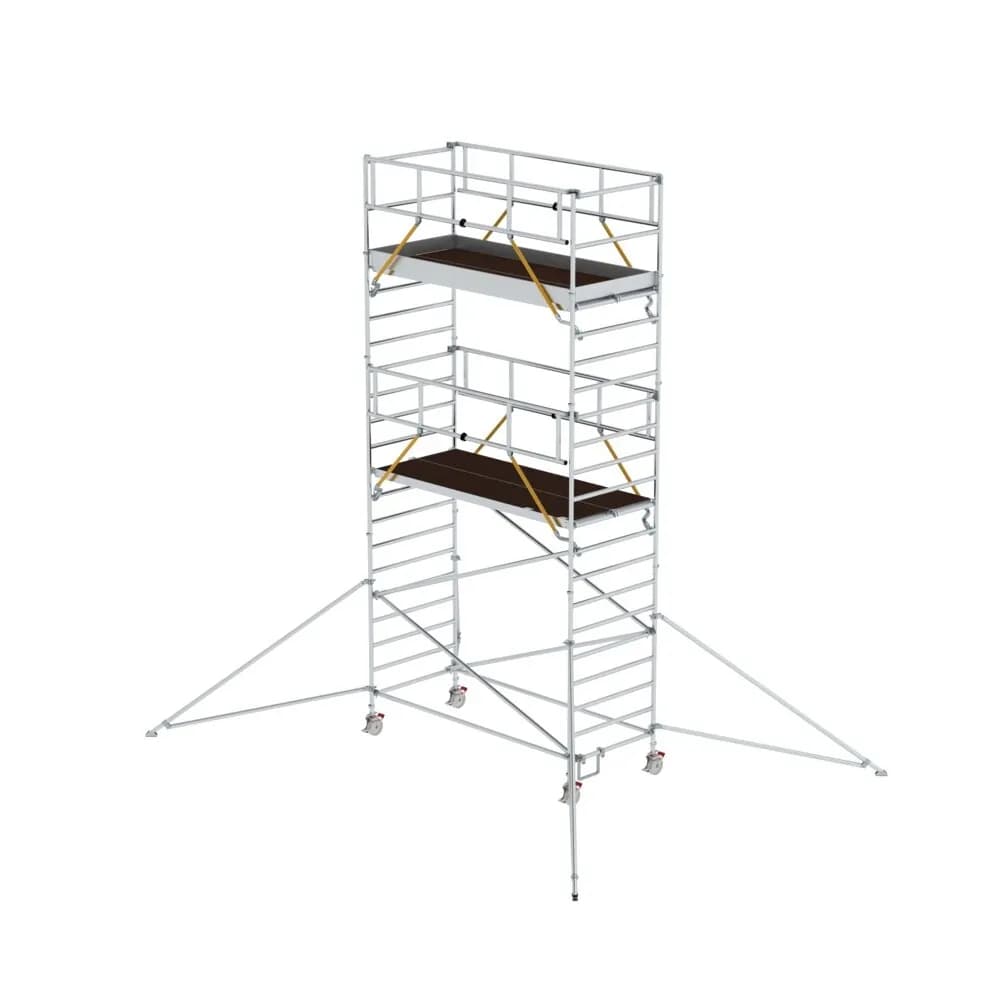MUNK - Rollgerüst SG 1,35 x 3,0 m mit Ausleger & Doppel-Plattform Plattformhöhe 5,59 m