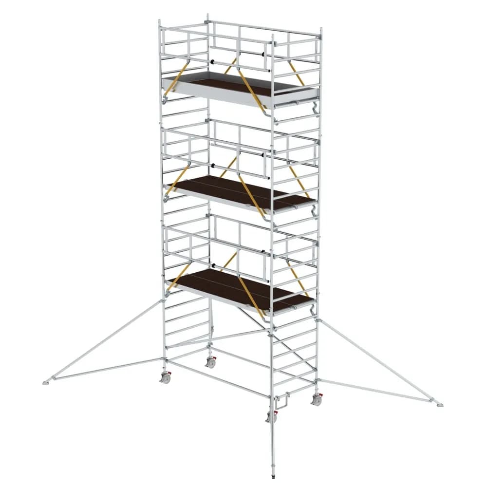 MUNK - Rollgerüst SG 1,35 x 3,0 m mit Ausleger & Doppel-Plattform Plattformhöhe 6,43 m