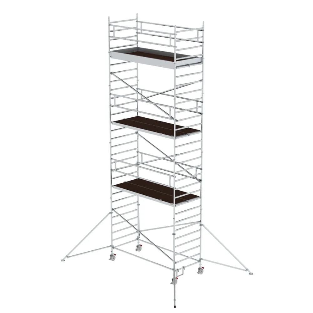 MUNK - Rollgerüst 1,35 x 3,0 m mit Ausleger & Doppel-Plattform Plattformhöhe 7,55 m