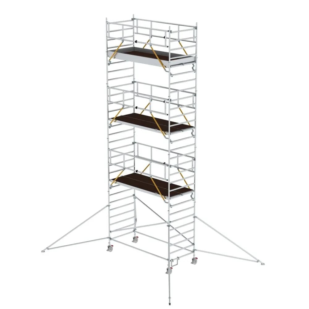 MUNK - Rollgerüst SG 1,35 x 3,0 m mit Ausleger & Doppel-Plattform Plattformhöhe 7,55 m