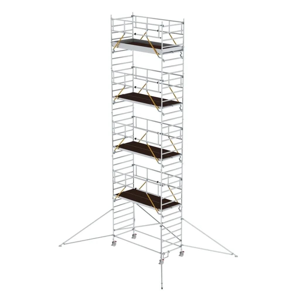MUNK - Rollgerüst SG 1,35 x 3,0 m mit Ausleger & Doppel-Plattform Plattformhöhe 9,51 m